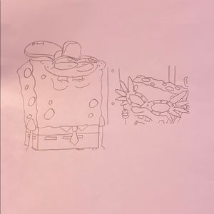 Drawing of spongebob